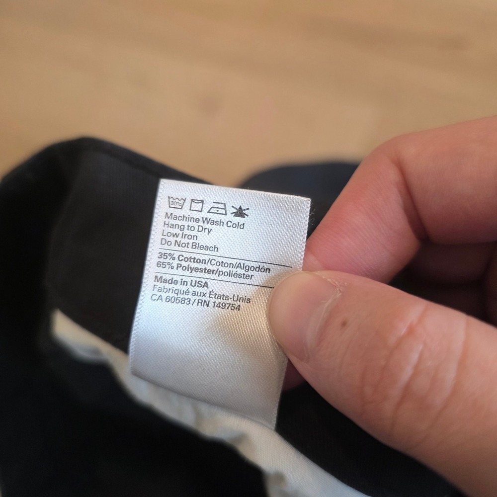 Los Angeles Apparel Black Poly Cotton Twill Pants Fits 27x28 High Rise Wide Leg - Picture 3 of 9